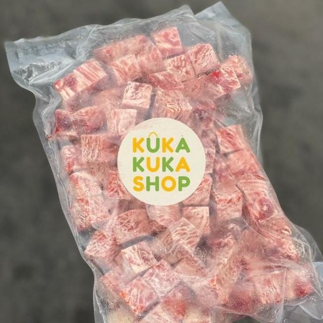

Terjangkau Beef Wagyu Saikoro Cubes Meltique / Daging Sapi 1 Kg Mikomijual
