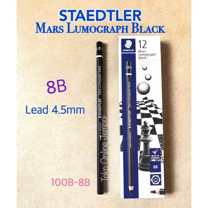 

ATK0703ST BLACK 8B Mars Lumograph 100B-8B 185353 Pensil Staedtler