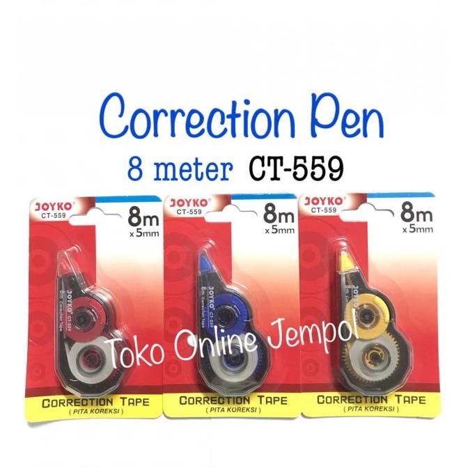 

8meter Correction Pen Tip Ex CT-559 Joyko Pita Koreksi ATK1042JY