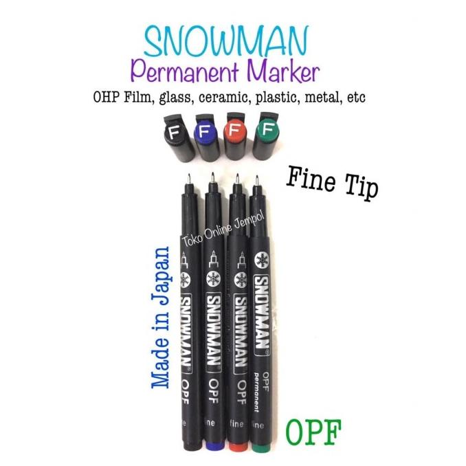 

Spidol Snowman OPF FINE TIP Plastik Glass Ceramic OHP Marker ATK0909SM