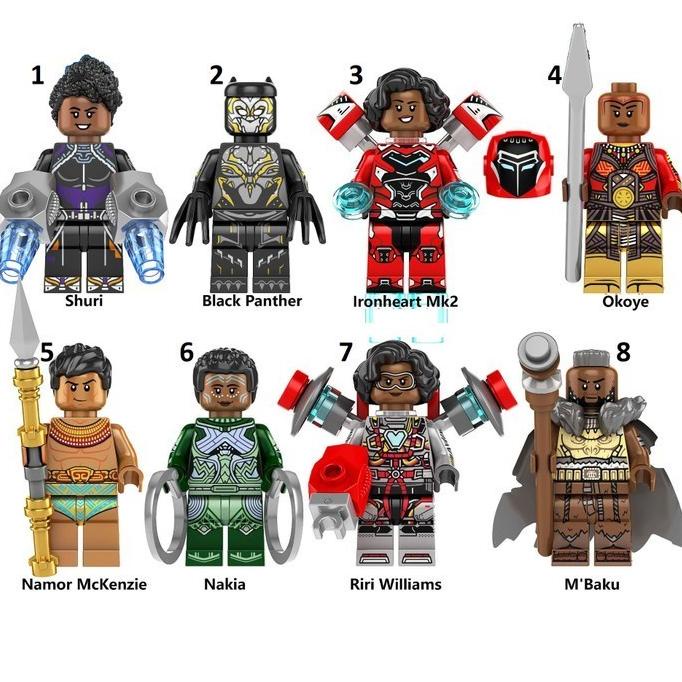 Black Panther Shuri Iron Heart Namor Nakia Riri Mbaku Minifigure Brick