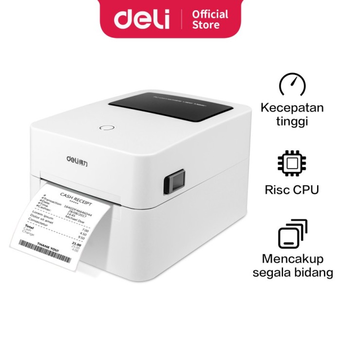 Promo Deli Barcode Label Printer / Printer Thermal 108 Mm 203 Dpi Dl-740Cs