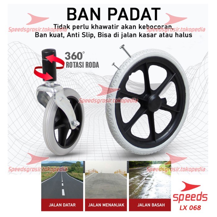 Terlariss Speeds Kursi Roda Traveling Lipat Kursi Roda Alluminium Portble 068-2