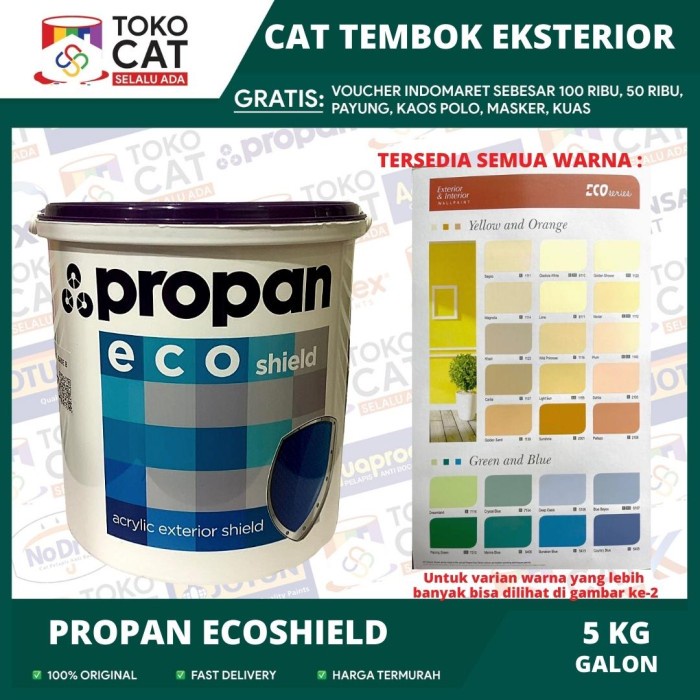 Cat Tembok Luar Propan Ecoshield ES-600 White 5 Kg Galon // Cat Tembok Exterior // Cat Tembok Ekster