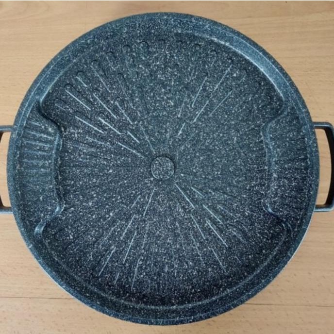 CARIN BULGOGI PAN 32 CM / BBQ GRILL PAN MARBLE KERAMIK ANTI LENGKET