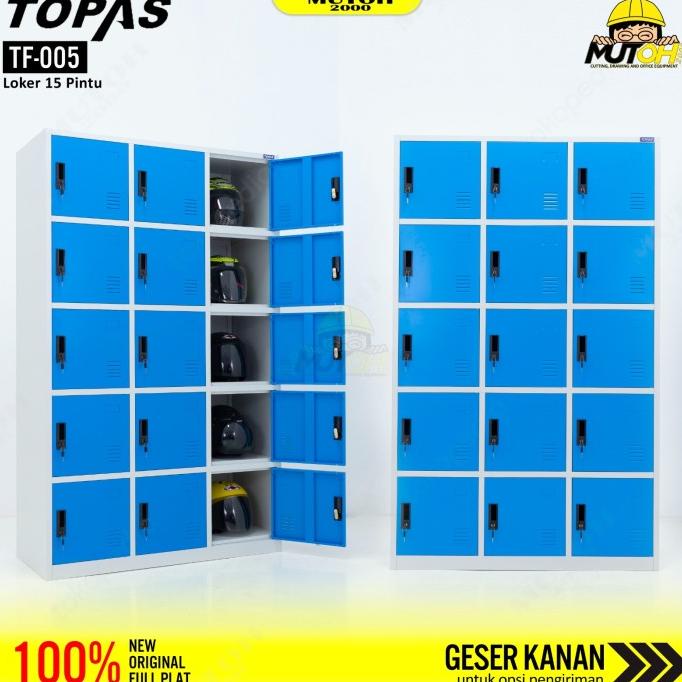 

Topas Tf-005 Loker Besi 15 Pintu Masuk Helem Locker 15 Doors Helm In Original