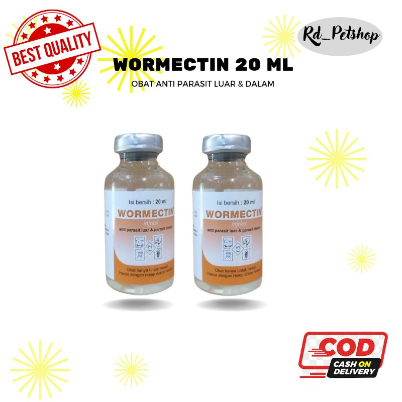 wormectin injek obat gatal sapi domba kerbau kucing wormektin 20 ml