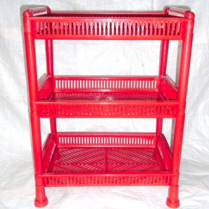 Rak Serbaguna Besar Susun 3 Plastik Rak Dapur Bumbu Rak Piring Gelas