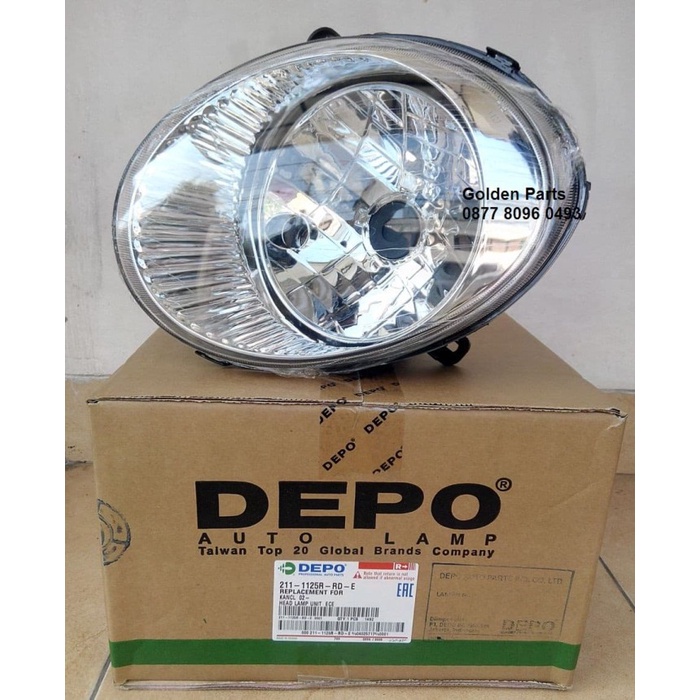 Head Lamp Daihatsu Ceria 2004 Oval Crystal Best