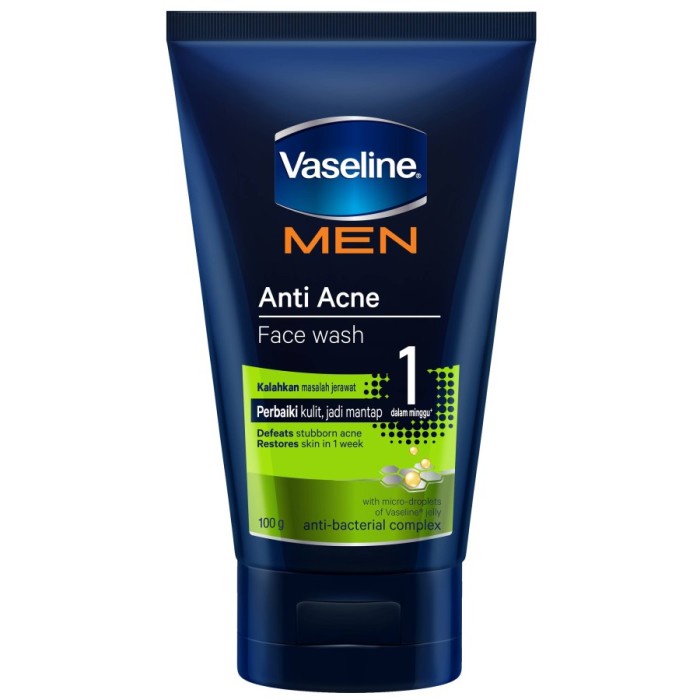 Terbaru Vaseline Men Oil & Acne Control Facial Wash - 100Gr Cuci Muka Pria