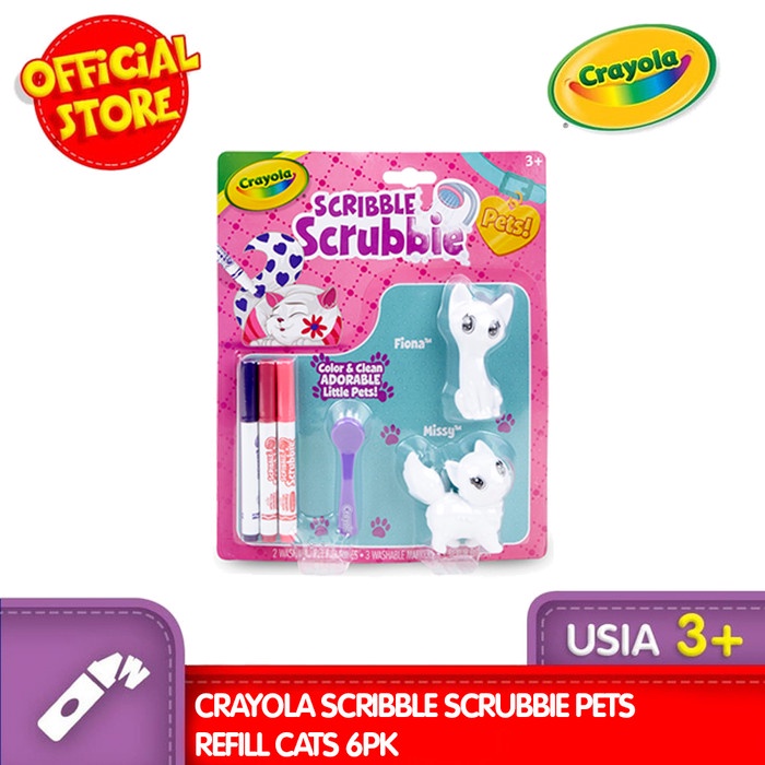 

Crayola Scribble Scrubbie Pets Refill Cats 6Pk