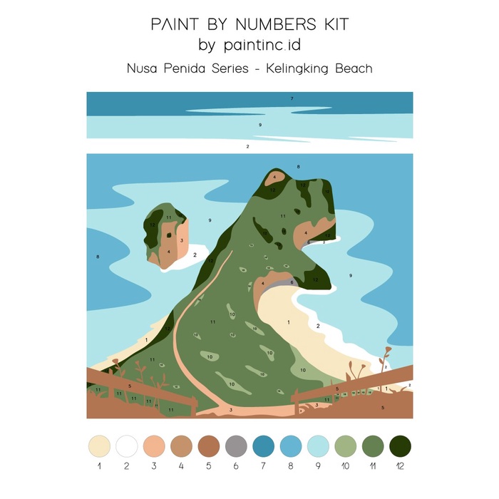 

Paint By Numbers Kit: Nusa Penida Series-Kelingking Beach Paintincid