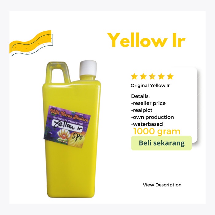

Biang Warna Sablon Kain/Baju Pigmen Yellow 1Kg