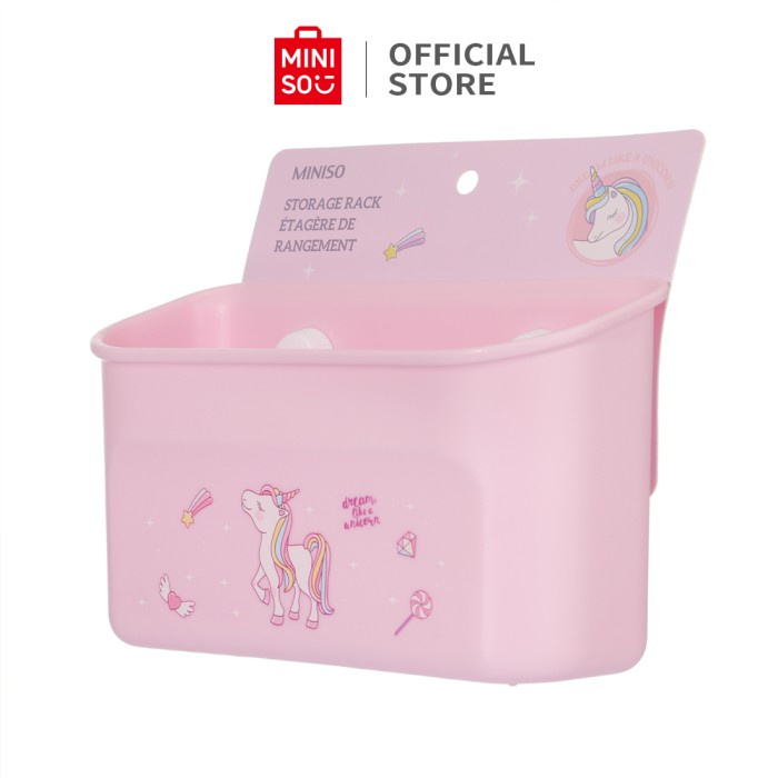 Terbaru Miiniso Unicorn Kamar Mandi Plastik Rak Tempel Rak Sabun Kamar Mandi