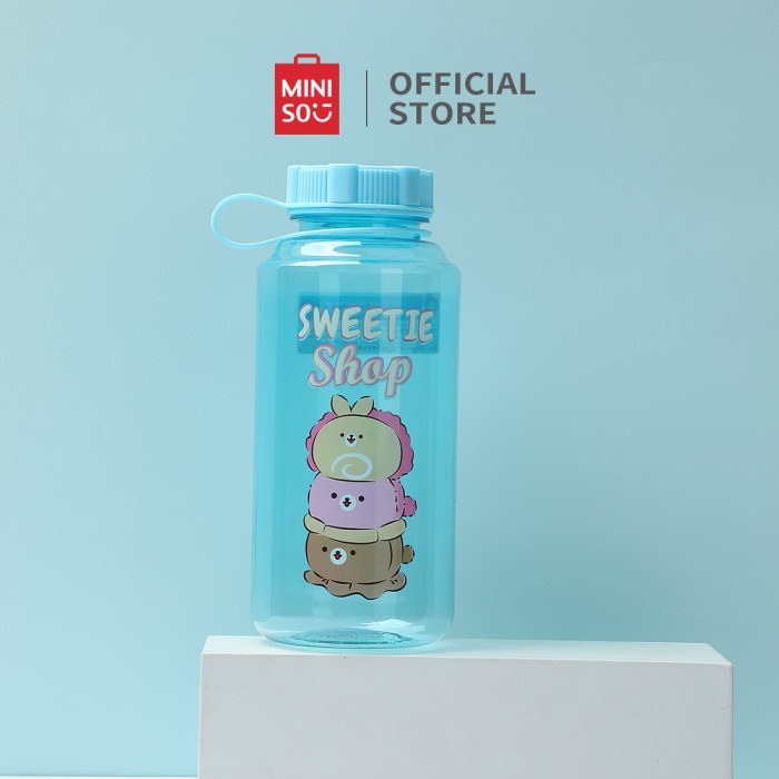 Terbaru Miniso Botol Minum Air Dingin Plastic Botol Air Besar Botol Minum 1L