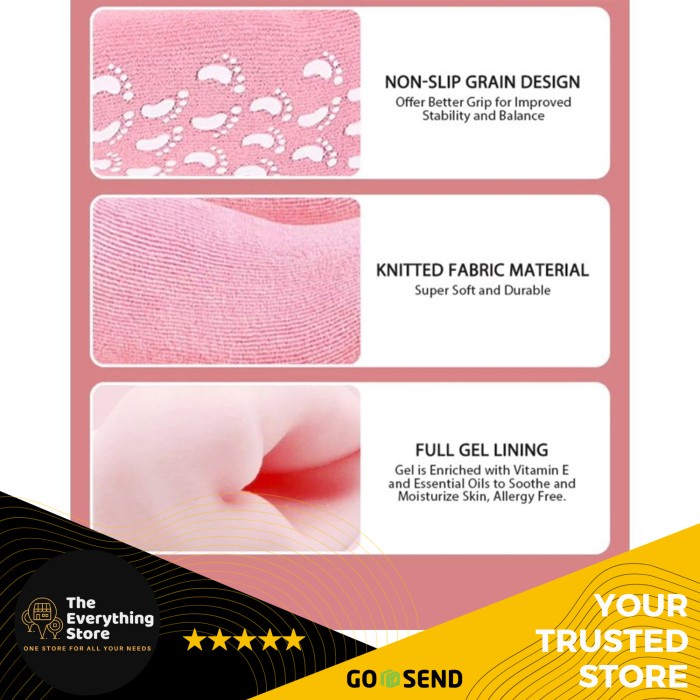 Moisturising Spa Gel Socks / Spa Gel Sock / Kaos Kaki Pelembab Tes