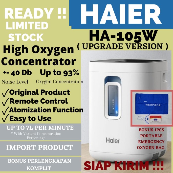 Grosir Haier Ha-105W(Upgrade Version+Nebulizer)Oxygen Concentrator