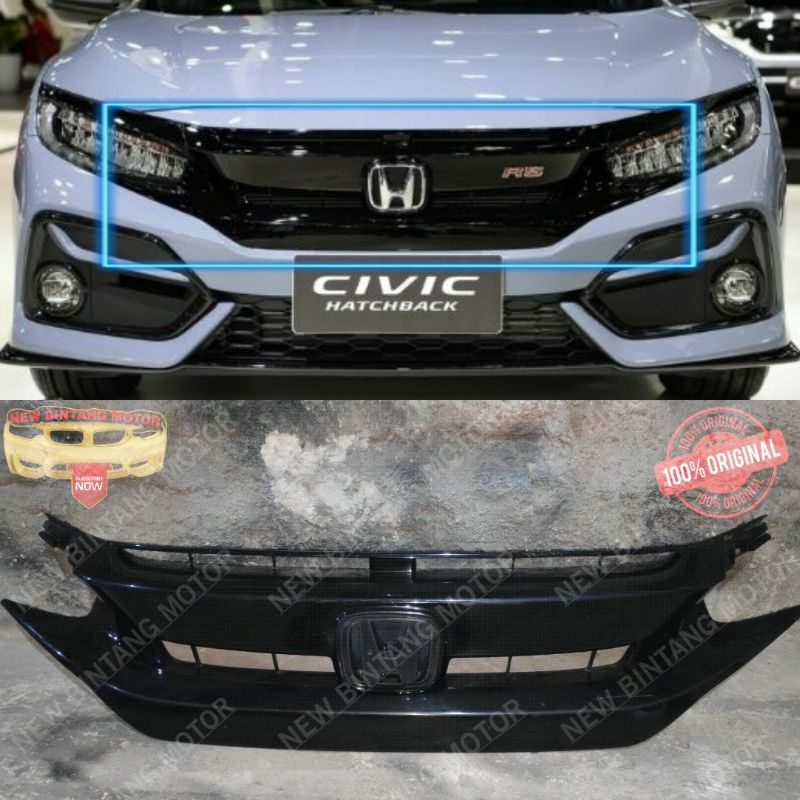 Grill honda civic turbo hatchback 2017 2020 original