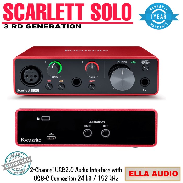focusrite scarlett solo 3rd gen/ soundcard