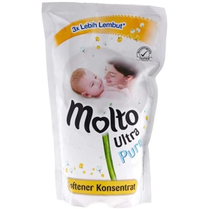 Gratis Ongkir Pelembut Pengharum Pakaian Bayi Molto Pure 720 Ml Pouch Baby Softener
