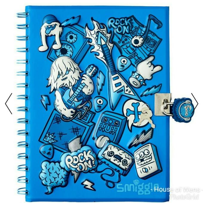 

Smiggle A5 Rocks 3D Lockable Notebook - Diary Kunci Smiggle Berkualitas