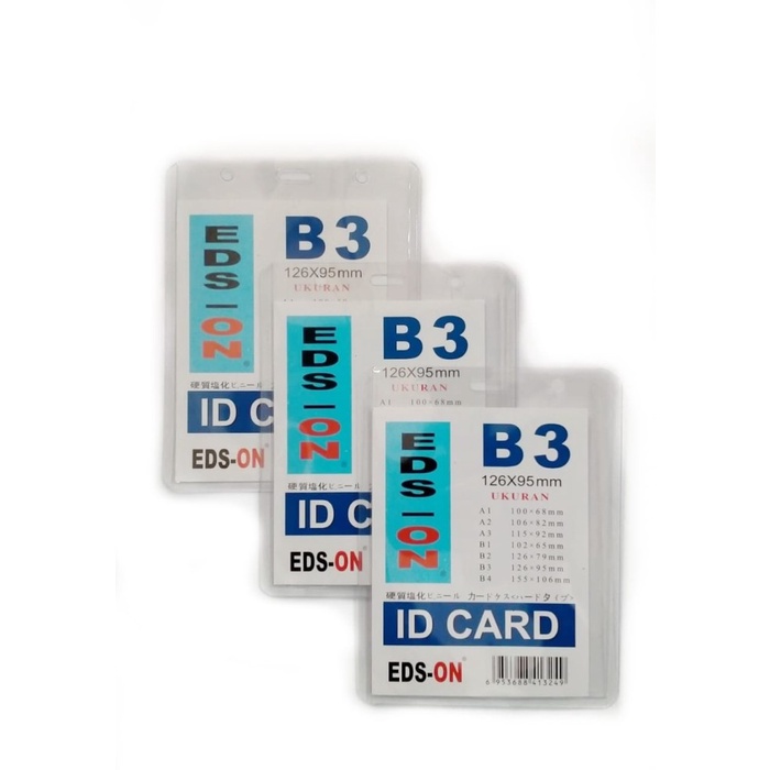 Gratis Ongkir Name Tag Id Card Holder Plastik Tanda Pengenal B3 ( 11 Cm X 8,5 Cm )