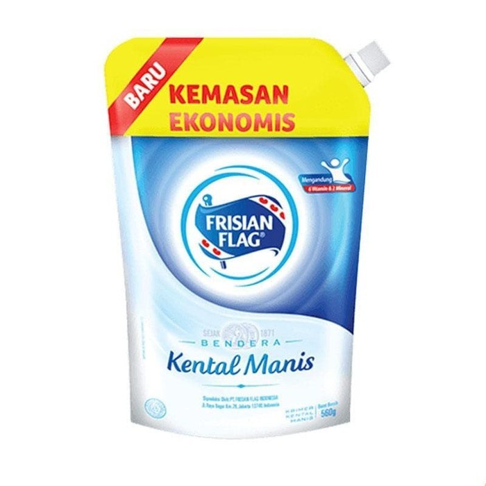 Gratis Ongkir Susu Kental Manis Frisian Flag Bendera 560 Gr Pouch Plastik