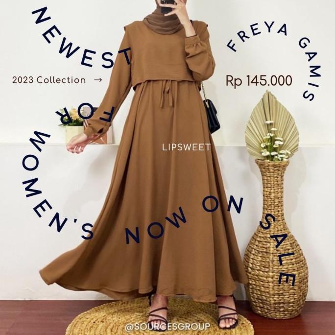 Ready Baju gamis wanita model syari terbaru busana muslim lebaran 2023 terlaris