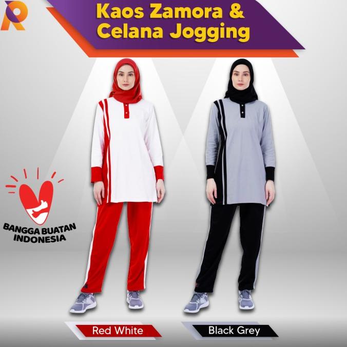 Setelan Baju Olahraga Muslimah / Zamora Jogging / Rocella