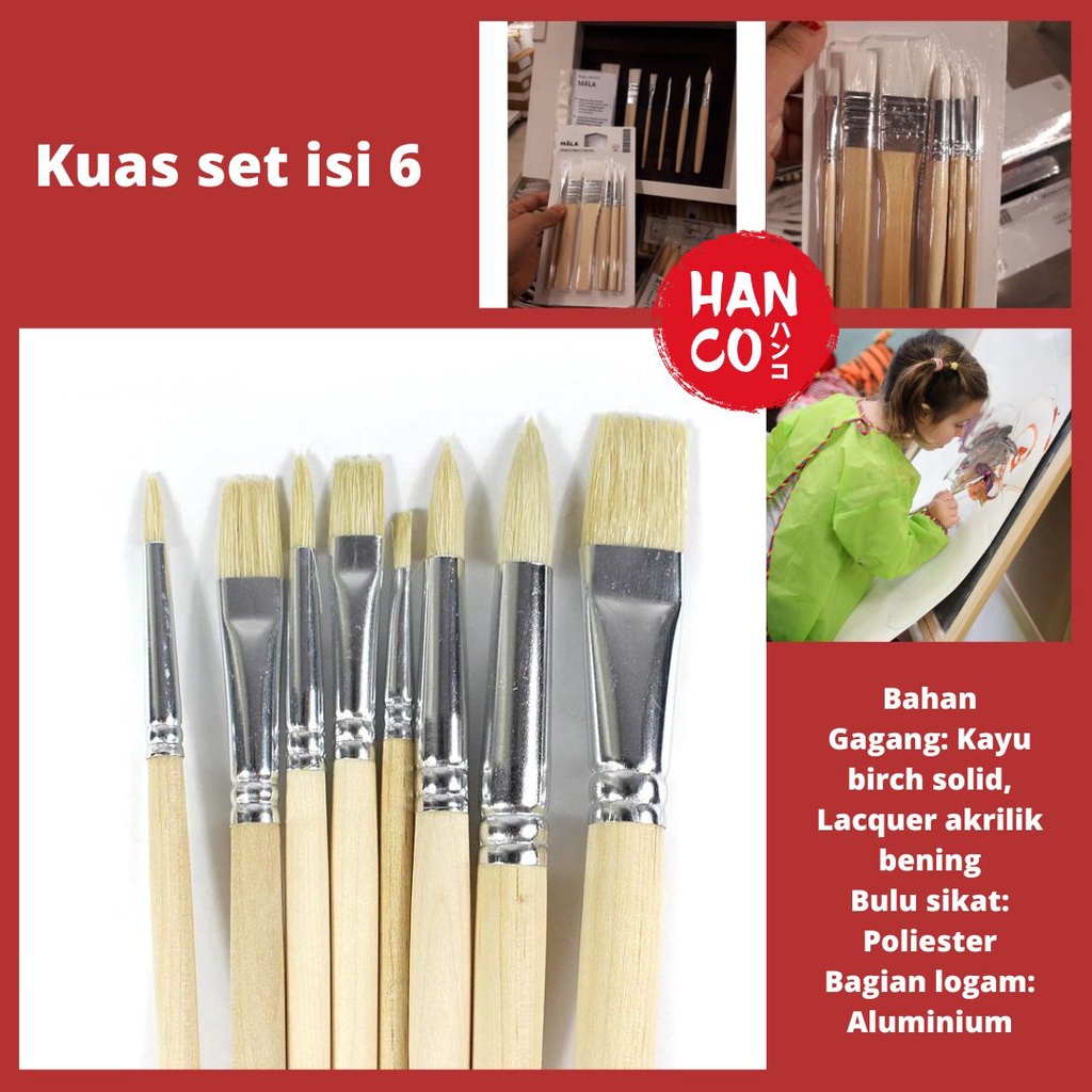 

Hanco Mala Kuas, Set Isi 6 Ma351