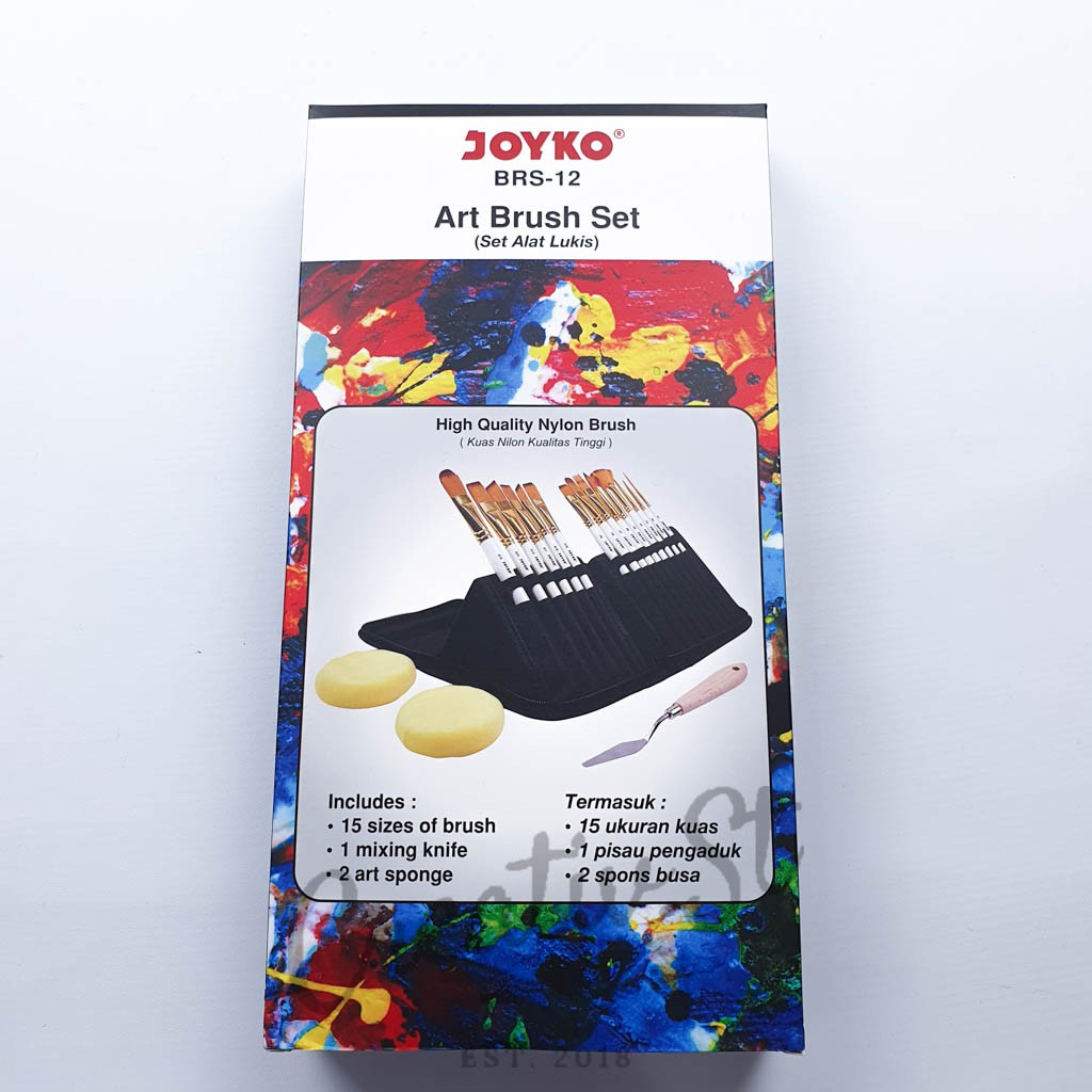 

Joyko Art Brush Set Kuas Lukis Set Brush Brs-12