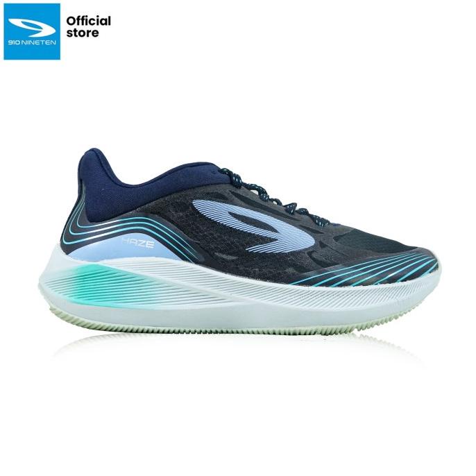 910 Nineten Haze Vision Sepatu Lari - Biru-Tua/Abu/Hijau