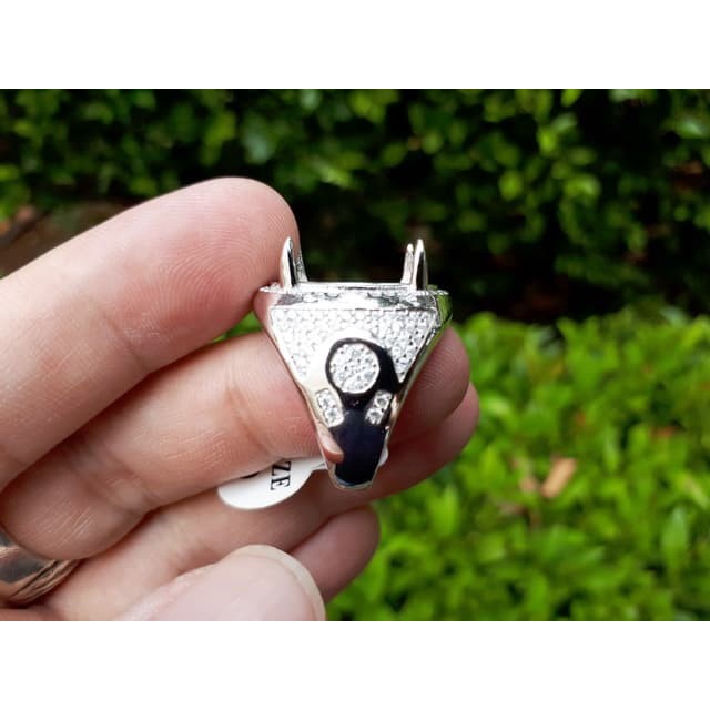 [Baru] Ring Perak Hongkong 925 Kombinasi Batu Zircon Indah Prk045 Mewah Terbaru