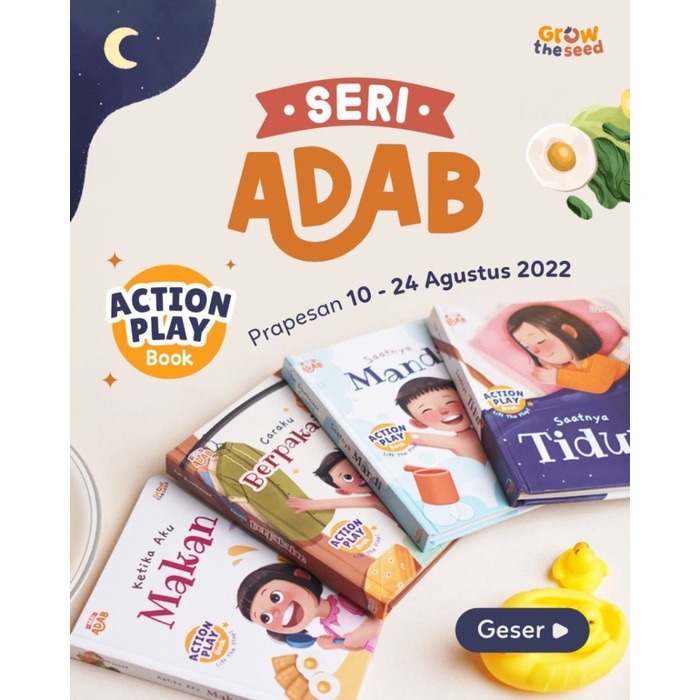 

[SALE MURAH] Buku Boardbook Seri Adab Semesta Action Play book GTS ( 1 set 4 buku) MURAH