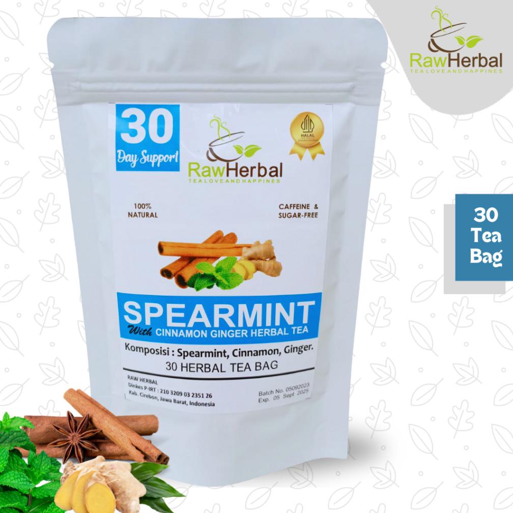 

Best! Spearmint Cinnamon Ginger Tea Spearmint, Cinnamon, Jahe - 30 Tea Bag .,