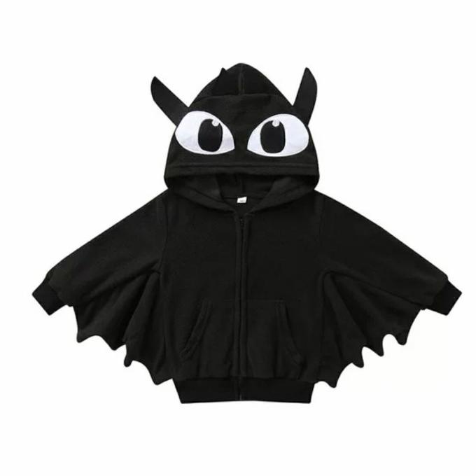 Toothless Dragon Kids Jacket Halloween Costume Bat Train Your Dragon Berkualitas