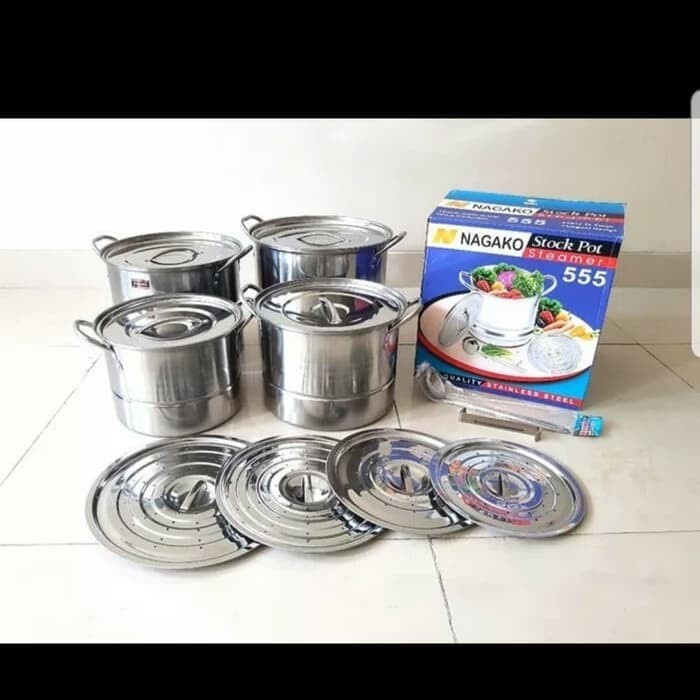 [Ori] Panci Stockpot Steamer Nagako 555 Terbatas