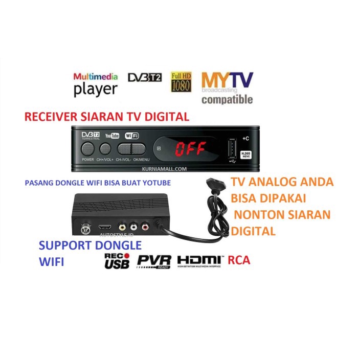 [Original] Digital Tv Tuner Xtreamer Wifi Receiver Dvb-T2 Tuner Tv Digital Terbatas