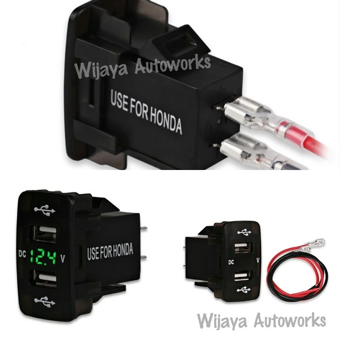 [Original] Charger Voltmeter Usb 2.1A - Aksesoris Honda Mobilio / Brio / Hrv Terbaru