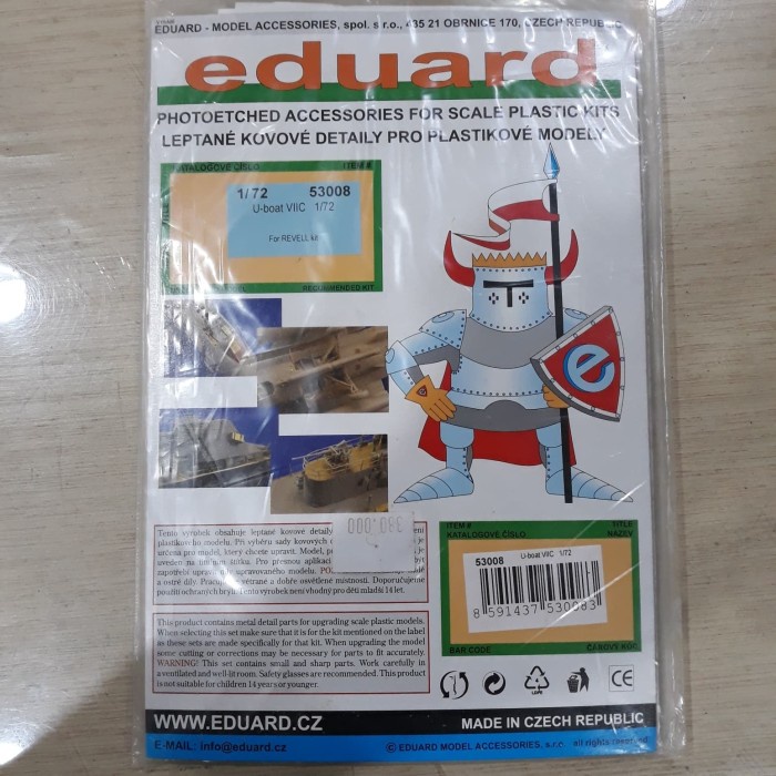 ✅Baru Photoetched 1/72 U-Boat Viic For Revell Kit Terbaru