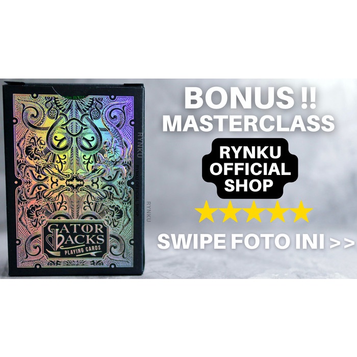 ✅New Kartu Remi David Blaine Gator Back In Spades Holographic Playing Card Limited