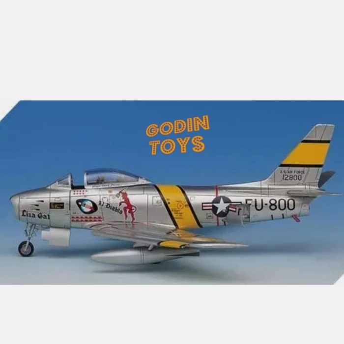 ✅COD 1/72 Academy F86-E Sabre El Diablo F86E F-86E F-86-E Model Kit Mokit Terbatas