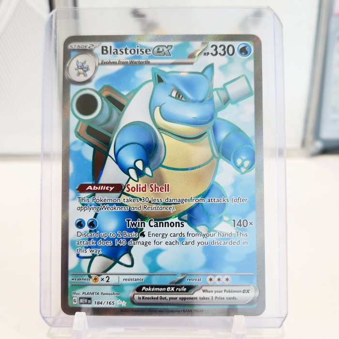 ✅COD Blastoise Ex 184 Full Art - Sv 151 Mewen - Pokemon Tcg English Berkualitas