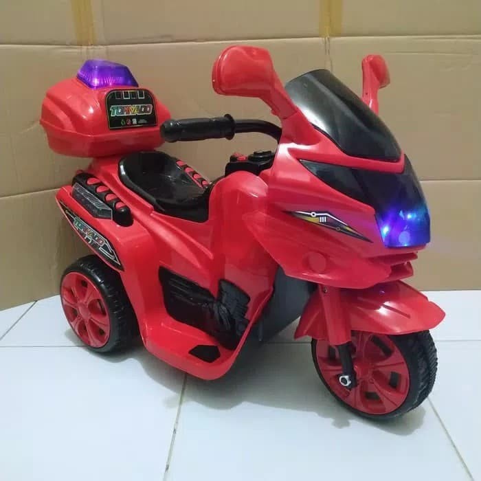 ✅COD Mainan Motor Aki Tornado - Motoran Dorong Accu Listrik Anak Laki Cowok Berkualitas