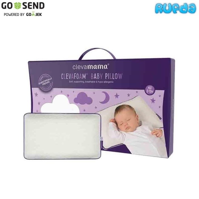 ✅New Clevamama Supporting Baby Pillow Bantal Bayi Cegah Kepala Datar Peyang Berkualitas
