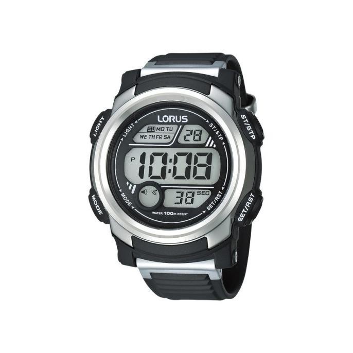 ✅New Ori Jam Tangan Lorus R2313Gx-9 Digital Black Rubber Original Garansi 1 Th Limited