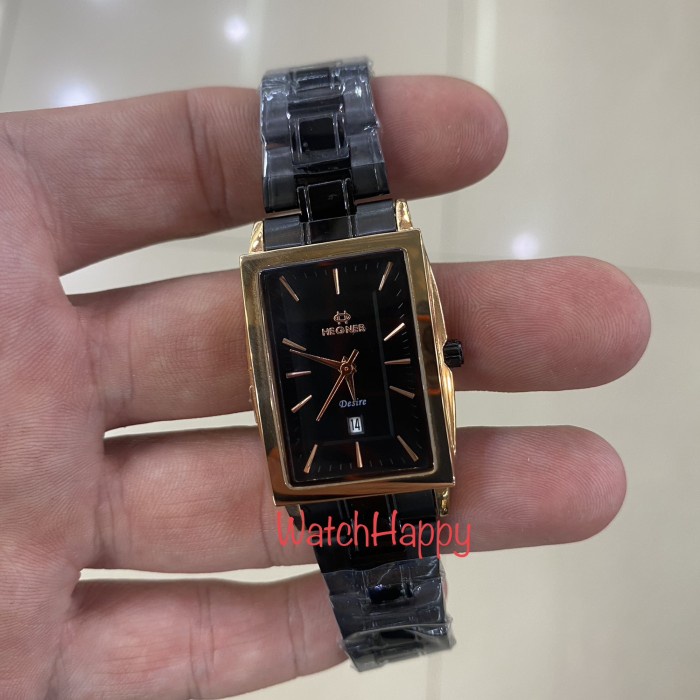 ✅New Ori Hegner 1664 Hw1664 Hw 1664 Lady Fashion Black Rose Stainless Original Diskon