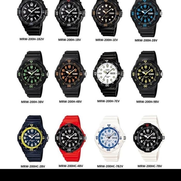 ✅New Ori Casio Mrw-200H Mrw200H Rubber Band Jam Tangan Original Terbatas