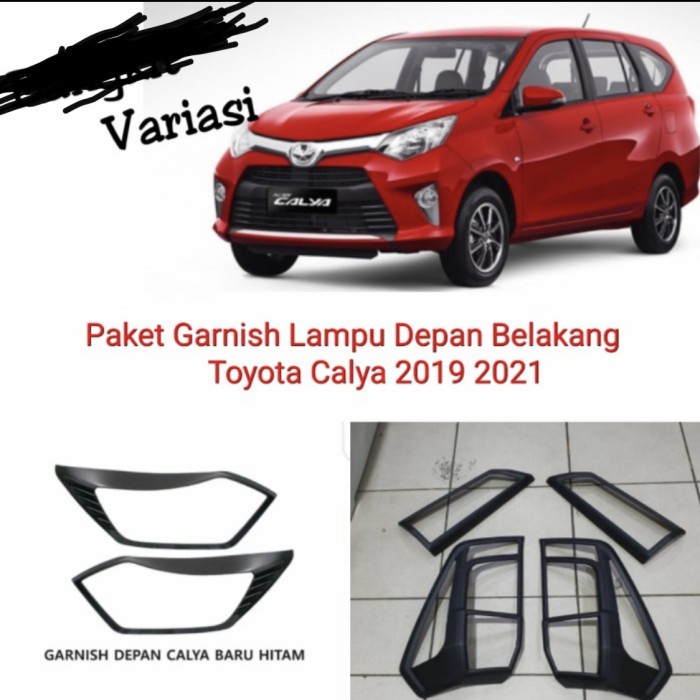 ✅Original Paket Garnis Depan Belakang Calya Sigra Baru 2019-2022 Hitam Doff Diskon