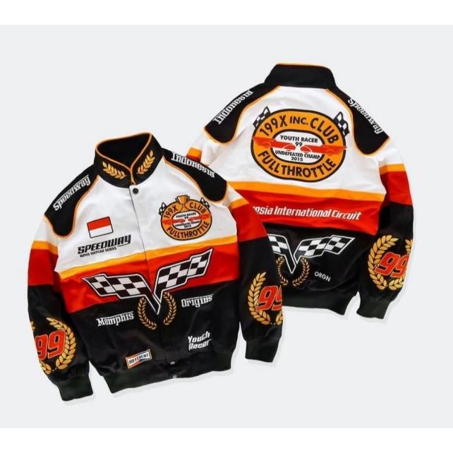 Jaket Nascar Memphis Speedway Fullprint Bahan Lotto Tebal Lpie